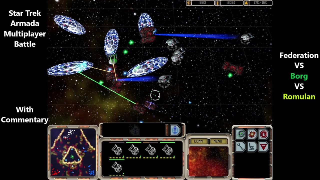 Star Trek Armada Multiplayer Battle | 3 Way! | Fed Rom Borg | With Commentary |