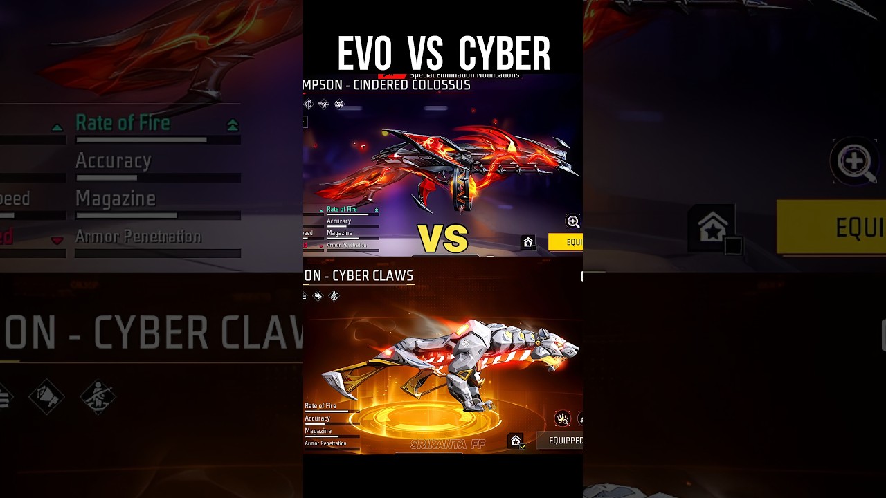Evo Thompson VS Cyber Claws 🔥 Thompson Cindered Colossus & Thompson Cyber Claws #srikantaff
