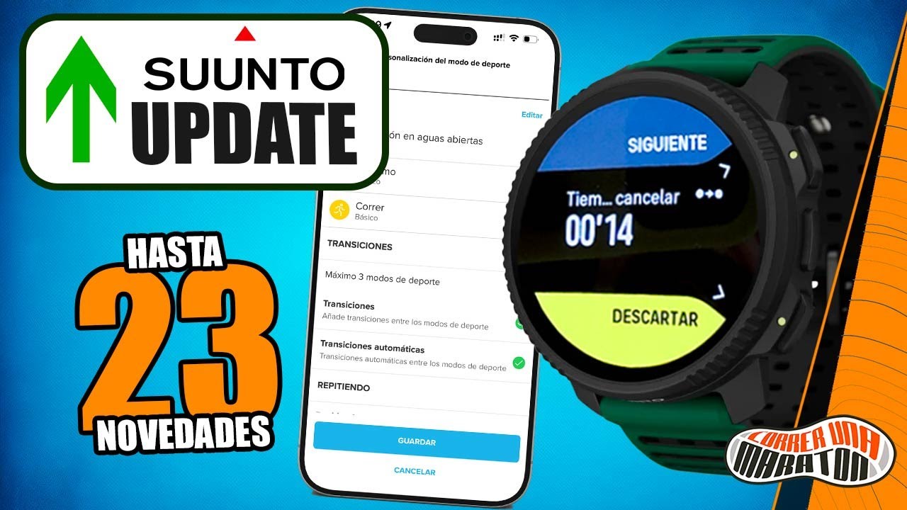Actualización Suunto: Transiciones automáticas, nuevo FC óptico y más