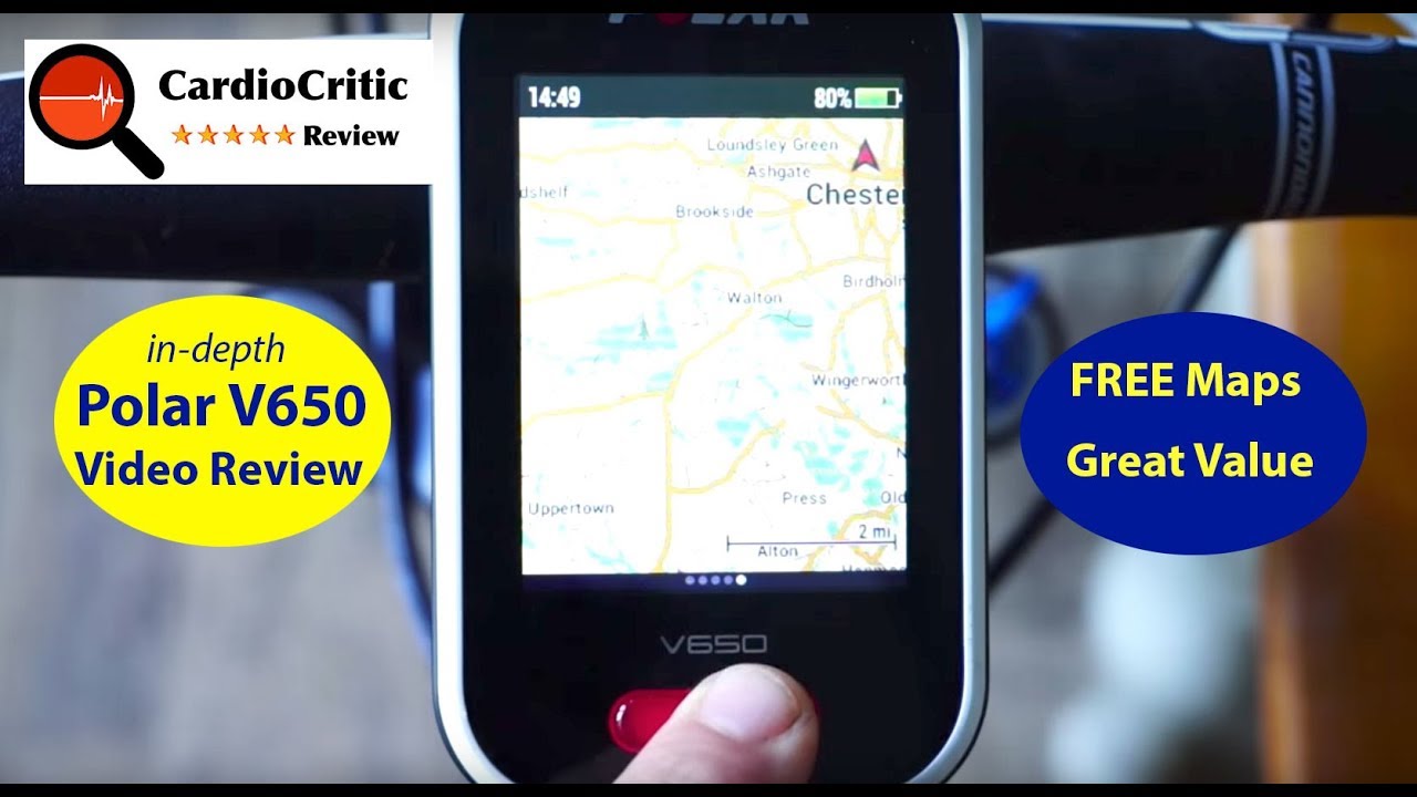 Polar V650 GPS Bike Computer with GPS Mapping. Performance Monitoring & Navigation for £150 / $200