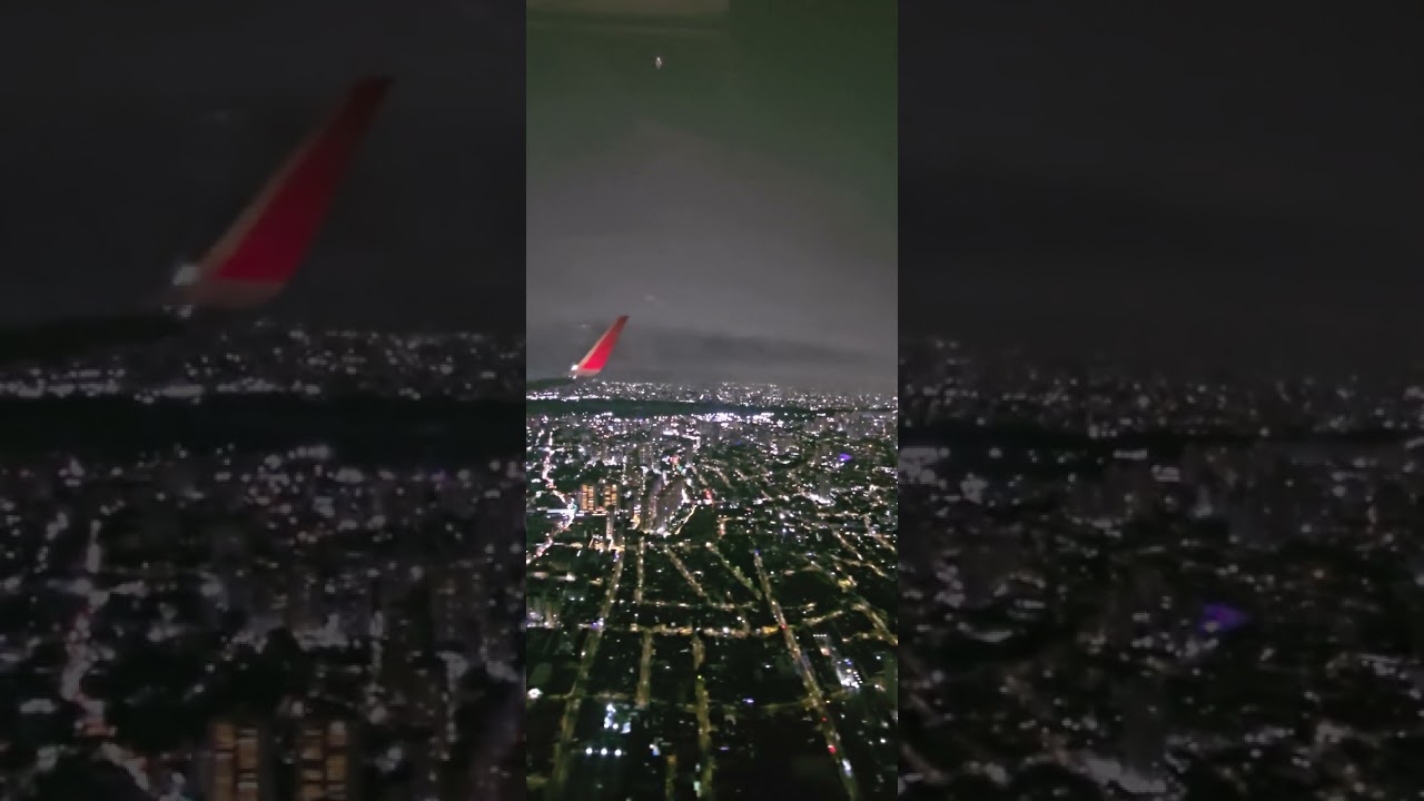 É ASSIM O POUSO EM GRU NUMA NOITE COM CHUVA 