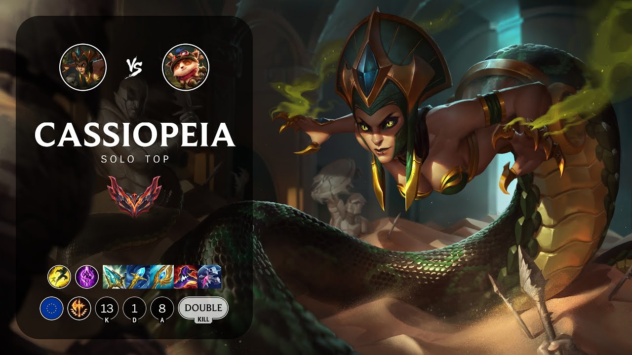 Cassiopeia Top vs Teemo - EUW Grandmaster Patch 13.15