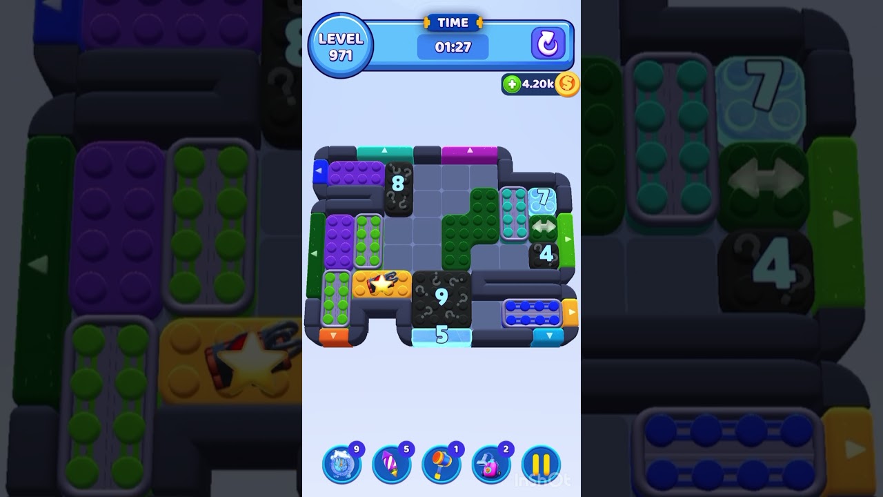 Color Block Jam Level 971 &ndash; Full Puzzle Solution (No Boosters)