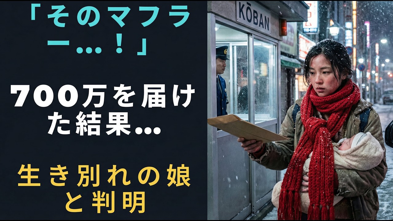 「まさか…そのマフラー!」極寒の中、無一文の未婚母が交番に届けた700万円。駆けつけた大企業の会長夫人が彼女を見て泣き崩れた衝撃の理由…