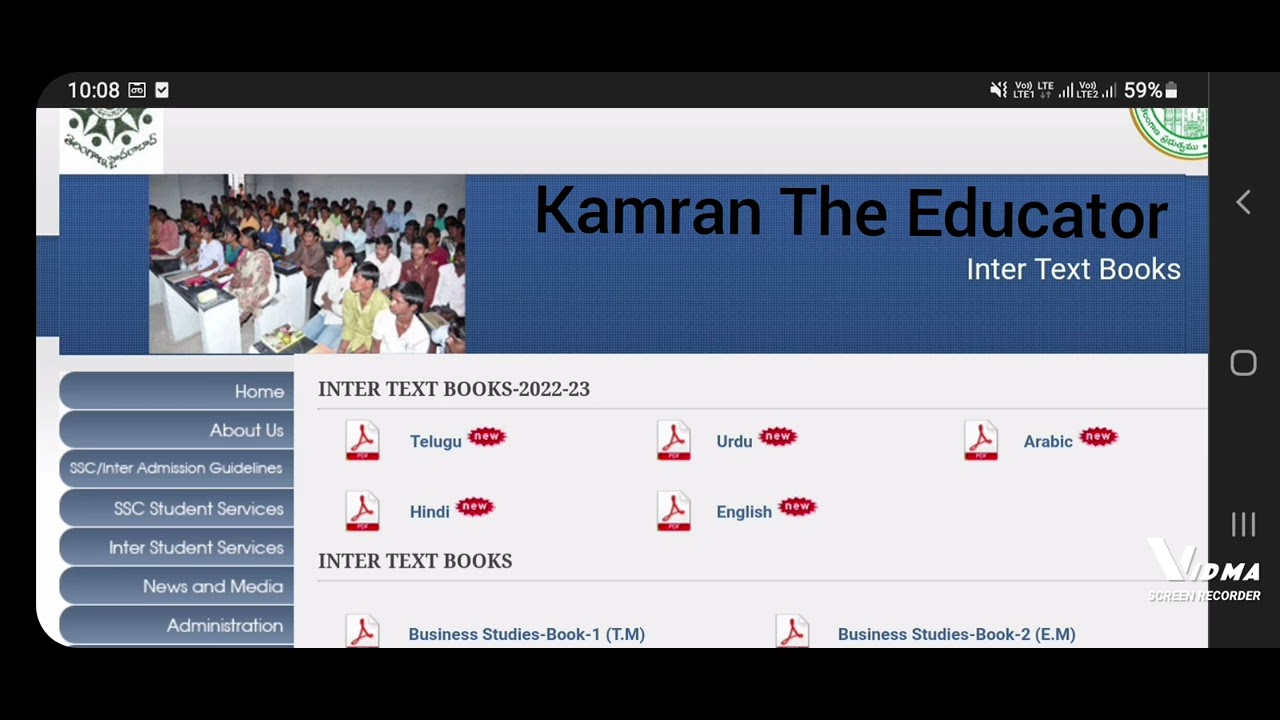 T.O.S.S INTERMEDIATE {NEW BOOKS}  Syllabus Changed, LANGUAGES SYLLABUS & OPTIONAL MPC,BIPC,CEC, 2024