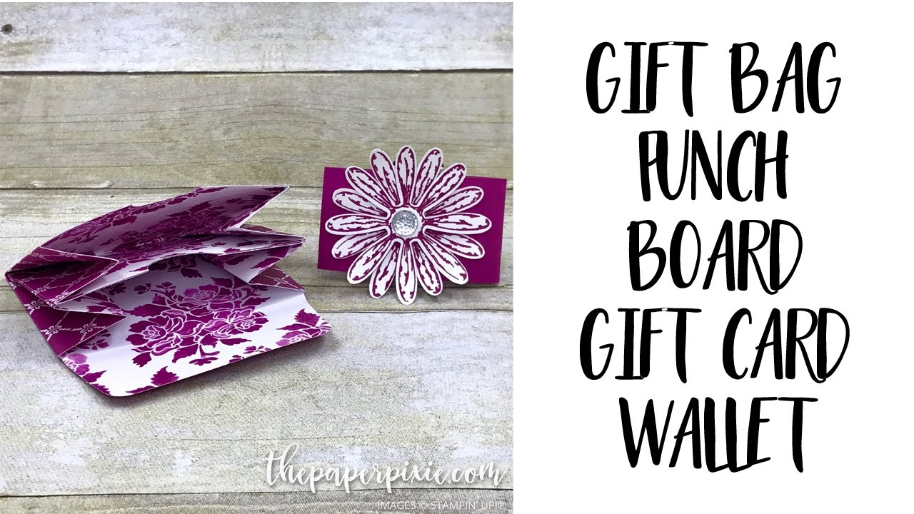 Gift Bag Punch Board Gift Card Wallet