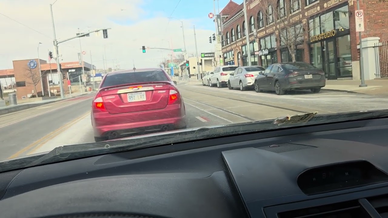 Driving on Main Street, Kansas City, Missouri 