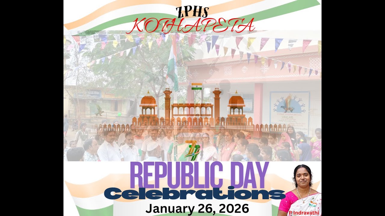 Republic day celebrations at ZPHS Kothapeta