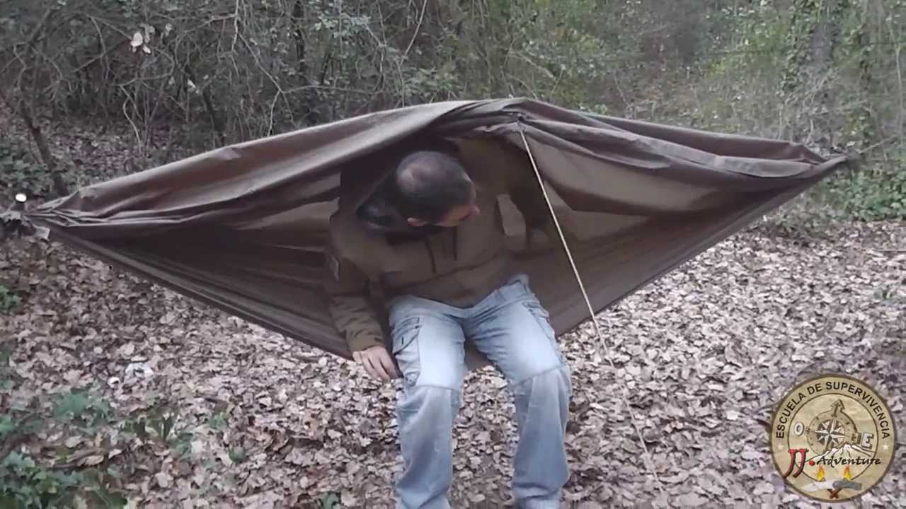 Hamaca con tarp sencilla y hamaca con tarp JJ 1