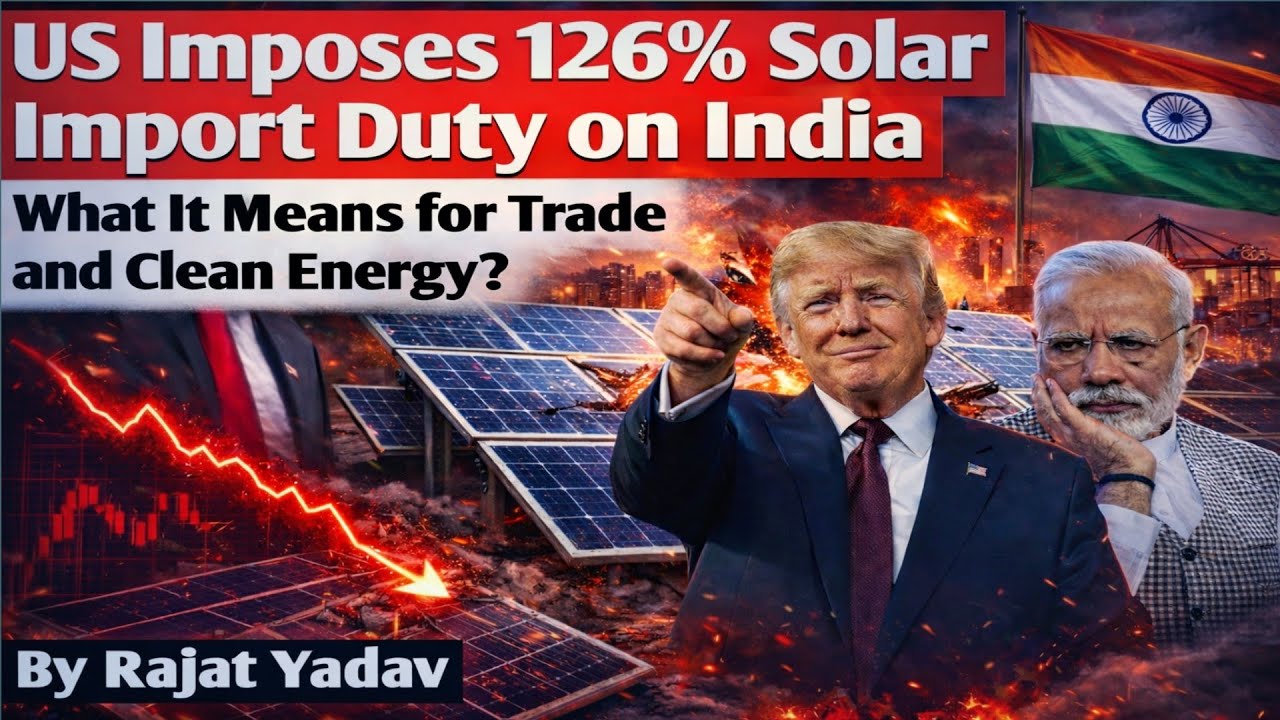 Trump’s 126% Solar Tariff on India Explained: Impact on Trade, Industry, and Energy | Rajat Yadav