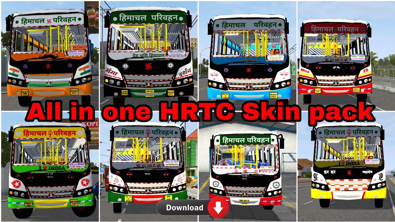 All in one HRTC Skin pack || Starbus mod || Bussid || Him Herox