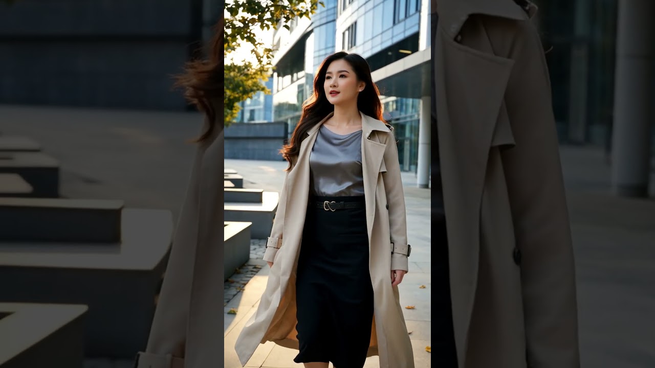 Elegant City Morning ☀️ | Confident Business Woman Walking with Grace 🌆