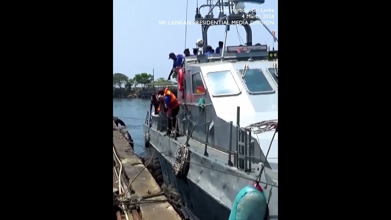 Sri Lanka navy releases video showing rescue of Iranian sailors from warship off coast
