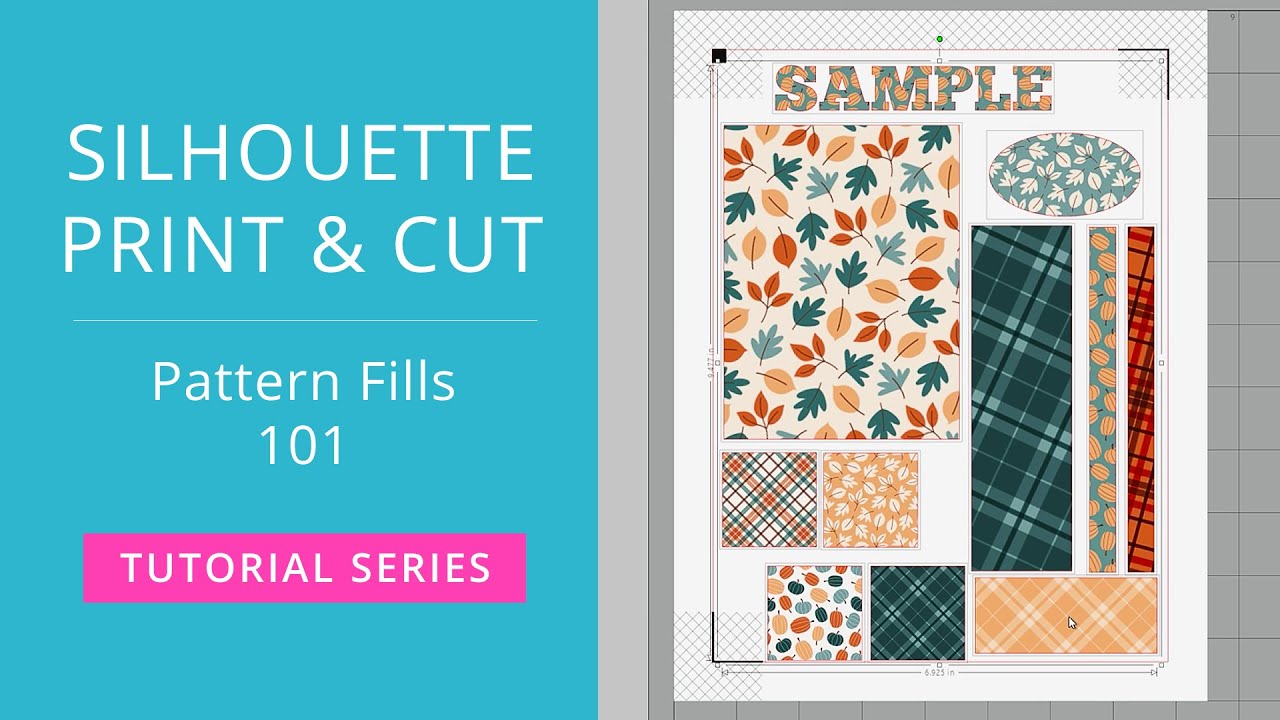 How to Use Pattern Fill Silhouette Studio for Print & Cut - Pattern Fills 101