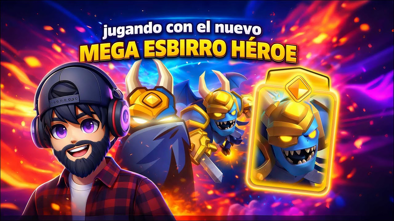 PROBANDO AL MEGAESBIRRO HEROE EN RANKED #CLASHROYALE