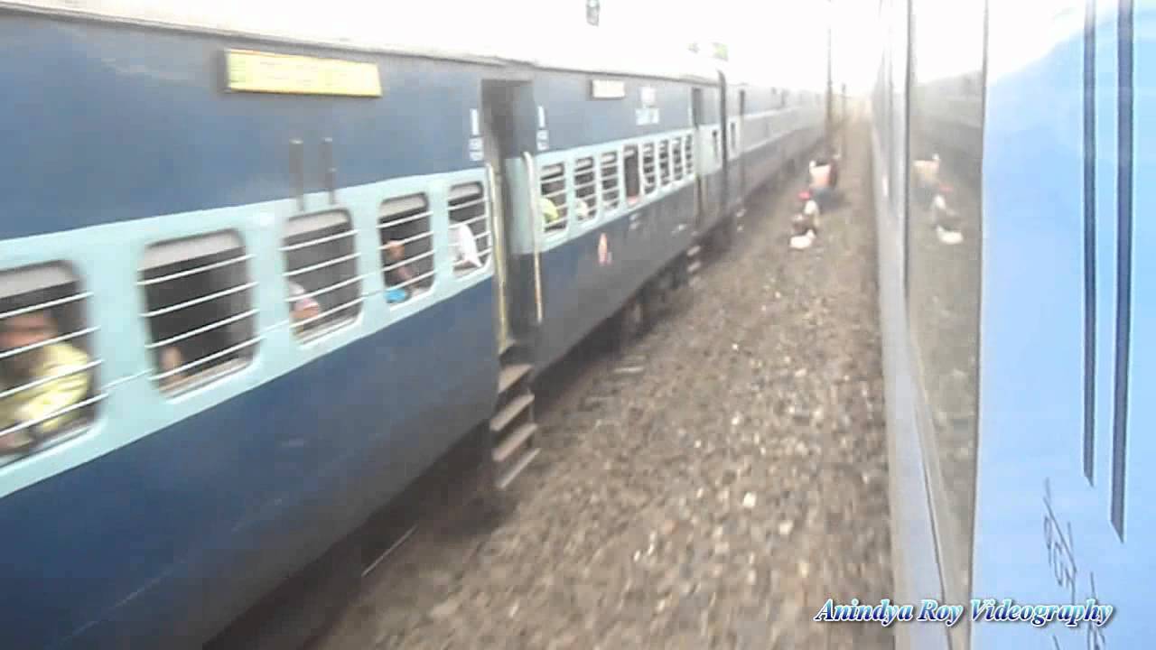 Overtake and reovertake in Indian Railway : New Jalpaiguri LHB Shatabdi vs Rampurhat Intercity