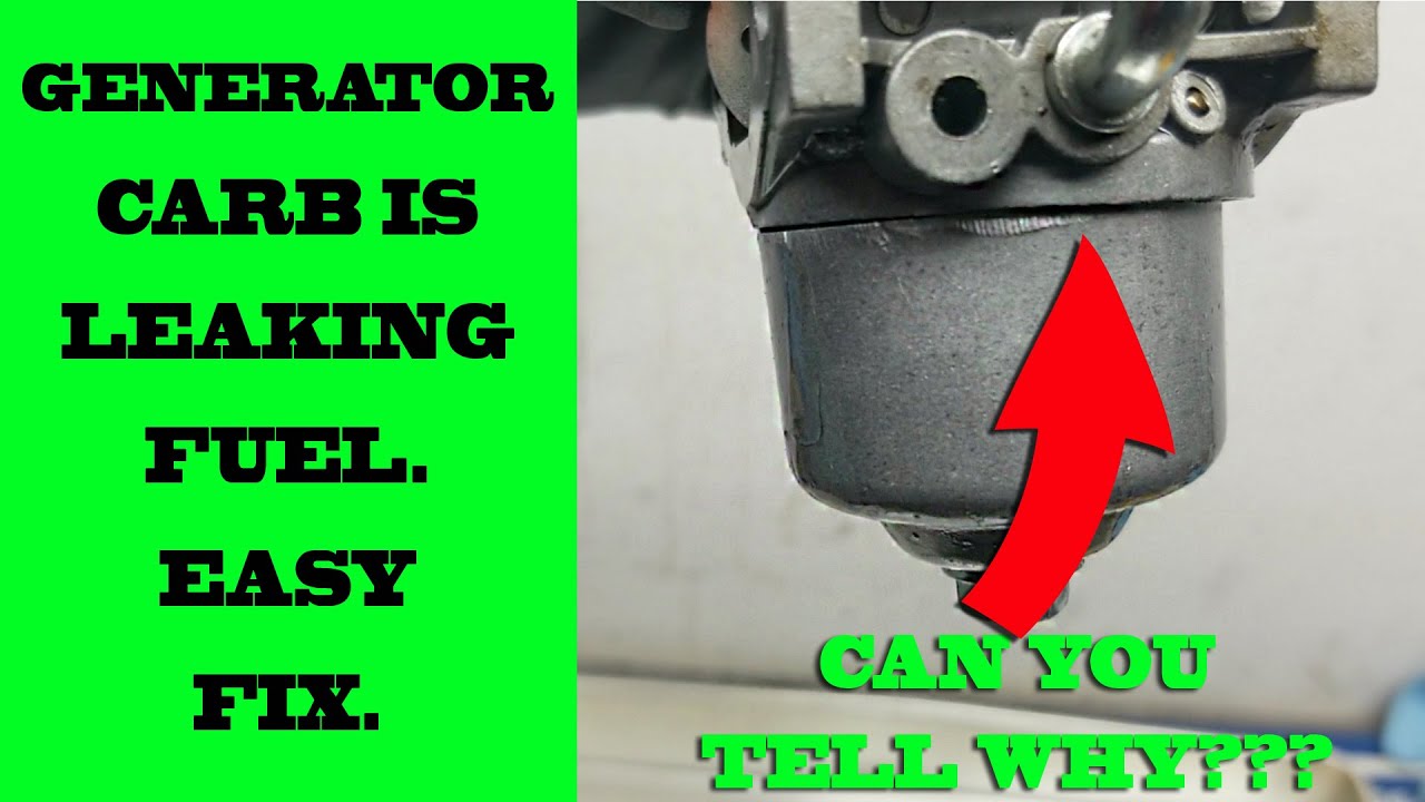 Firmen Generator Leaking Gas From Carb. Easy Fix