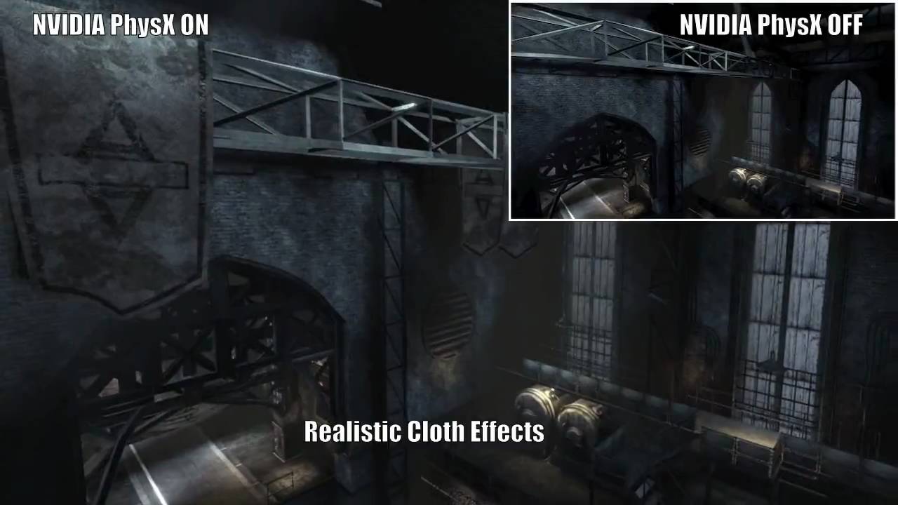 NVIDIA PhysX Technology - Enabled vs. Disabled