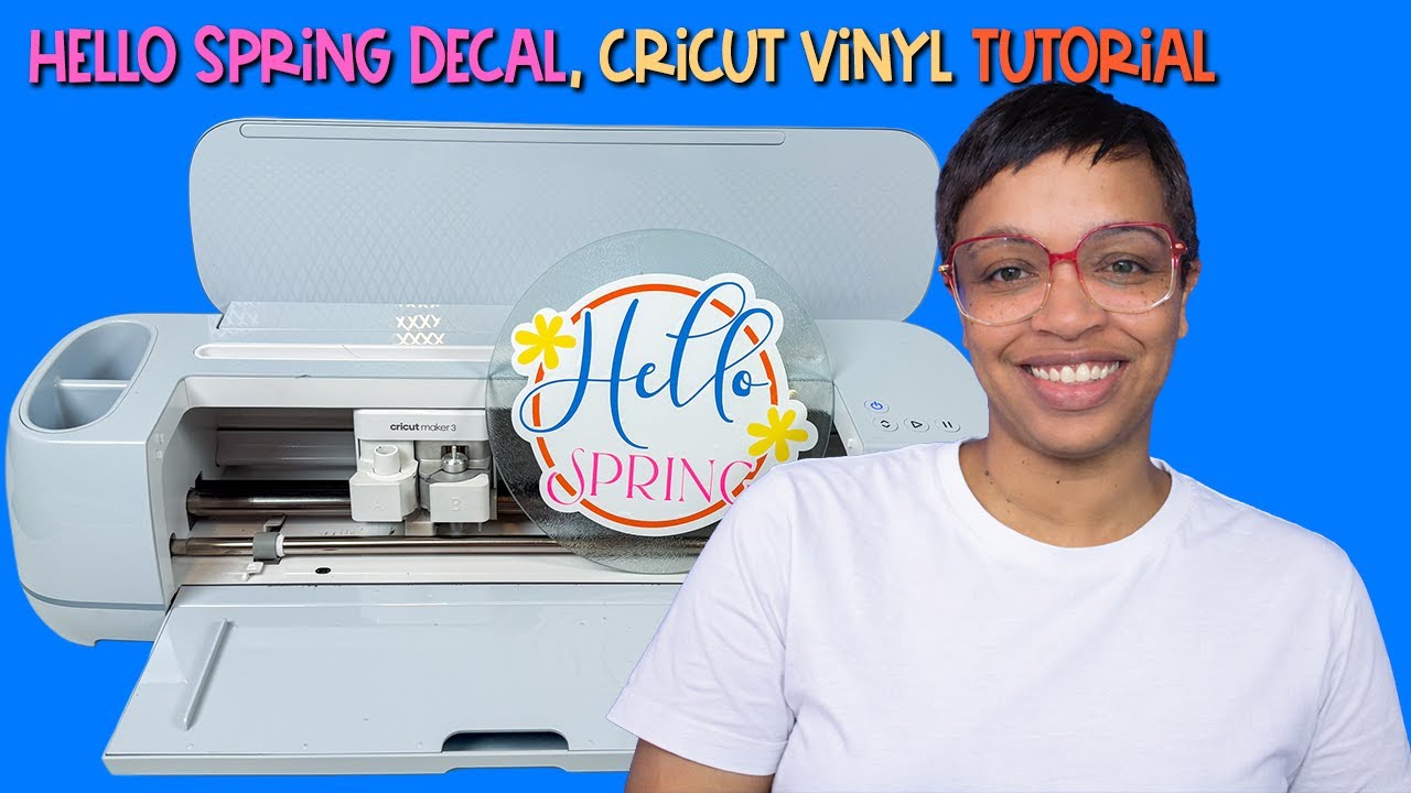 Наклейка «Привет, весна» (инструкция по работе с винилом Cricut)