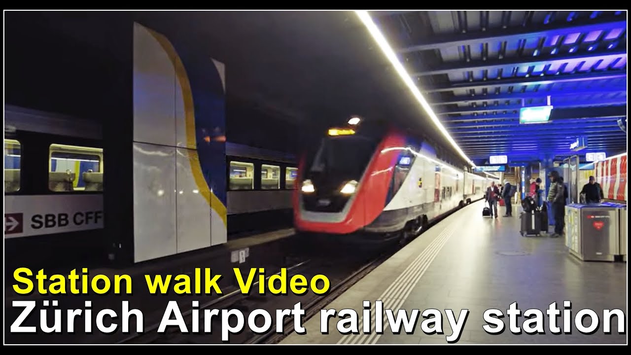 Zürich Airport railway station walk Video / Kleiner Rundgang beim Bahnhof des Flughafen Zürich.