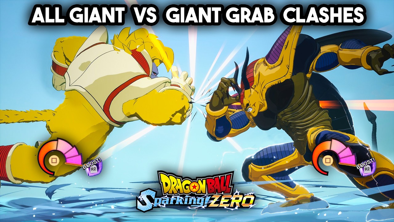 Dragon Ball Sparking Zero: все персонажи Giants против Giants захватывают столкновения (4K 60 кад...
