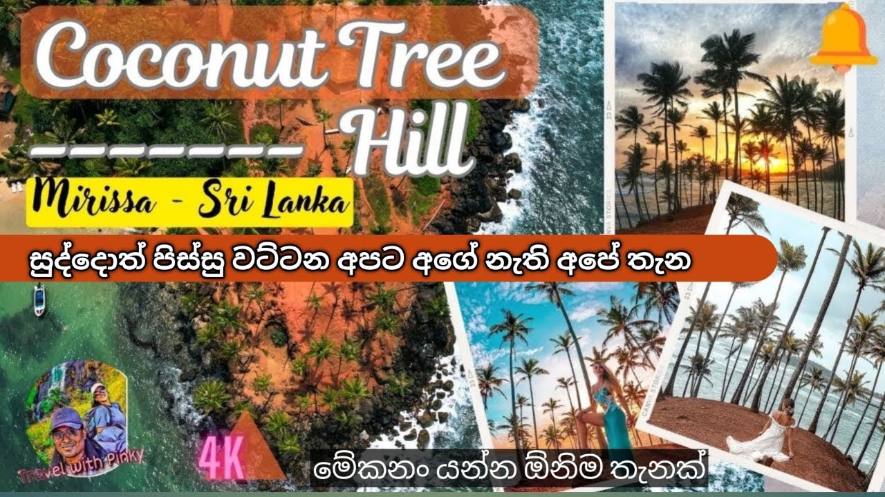 Coconut tree hill - Mirissa - #srilanka සුද්දන්ට අගේ ඇති අපිට අගේ නැති සුංදර දකුණු මුහුදු තීරය