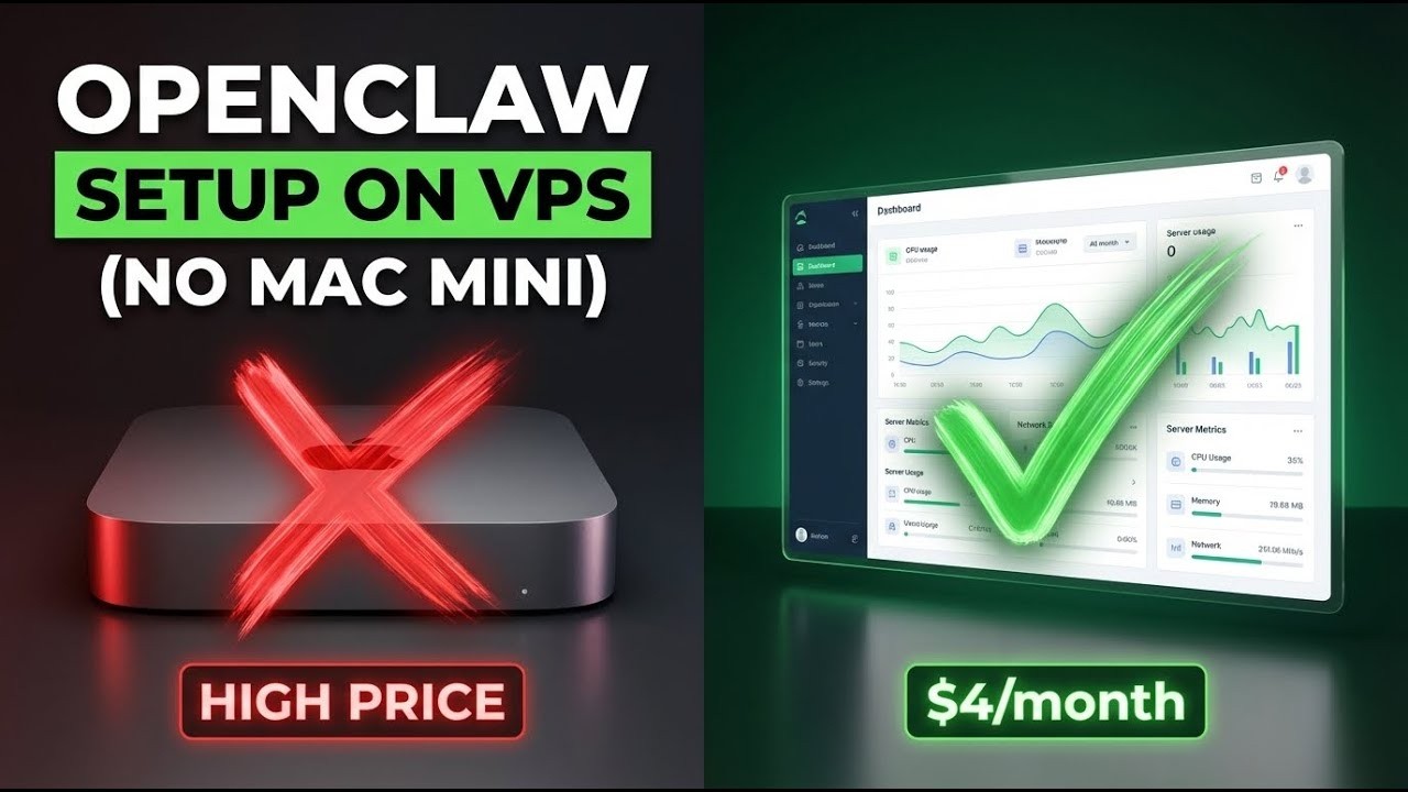 Установка OpenClaw на VPS в один клик &mdash; Mac Mini не требуется (круглосуточно за 4 доллара в месяц)