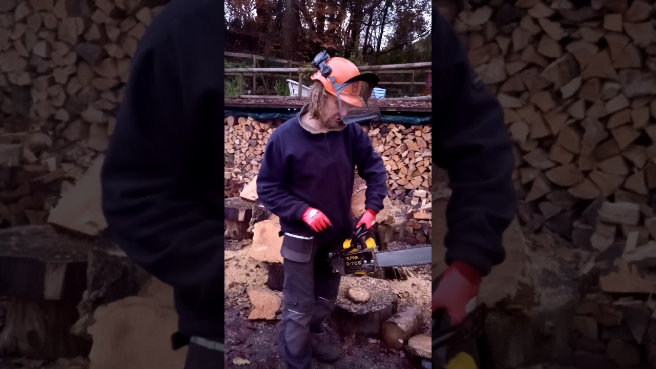 Alpina 0-70 Classic Vintage 70cc Italian Chainsaw. Overview and cutting for the first time.