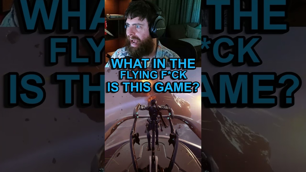 Railjack completely STUNS new Warframe Player!  #gaming #warframe #gamingshorts