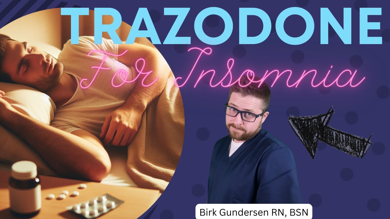 Trazodone for Insomnia: Why it's used? Is there withdrawal? - My Personal Experience.