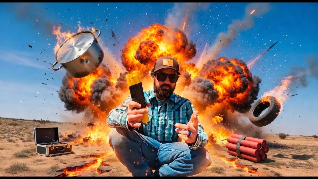 Пуленепробиваемый динамит? Мы запускали горшки и шины с помощью взрывчатки.