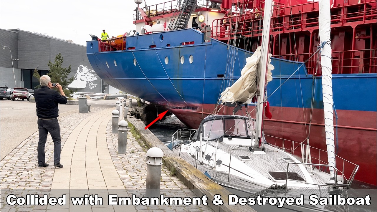 21 Most Terrifying Moments of Boats and Ships Crash Into Embankments Caught On Camera