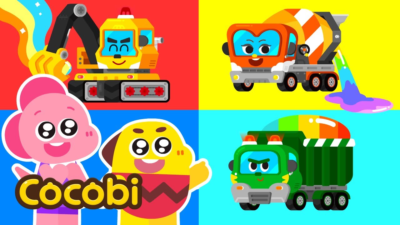 Mix - Color Construction Crew! | Color Song for Kids | Cocobi