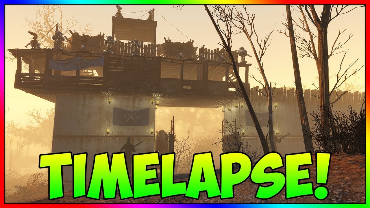 Fallout 4 - Somerville Place Settlement Building Timelapse! (With Mods)