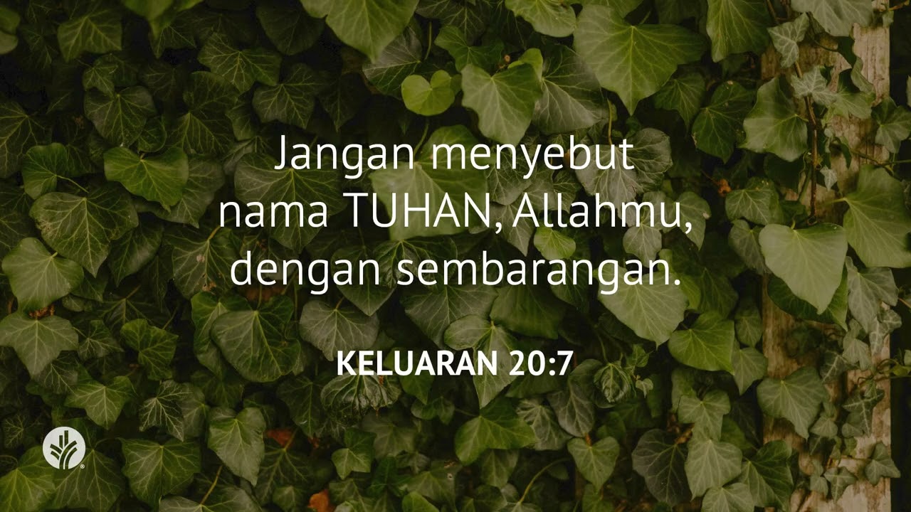 Menyalahgunakan Nama Allah | Keluaran 20:1-4, 7-8, 12-17 | Video Renungan Santapan Rohani