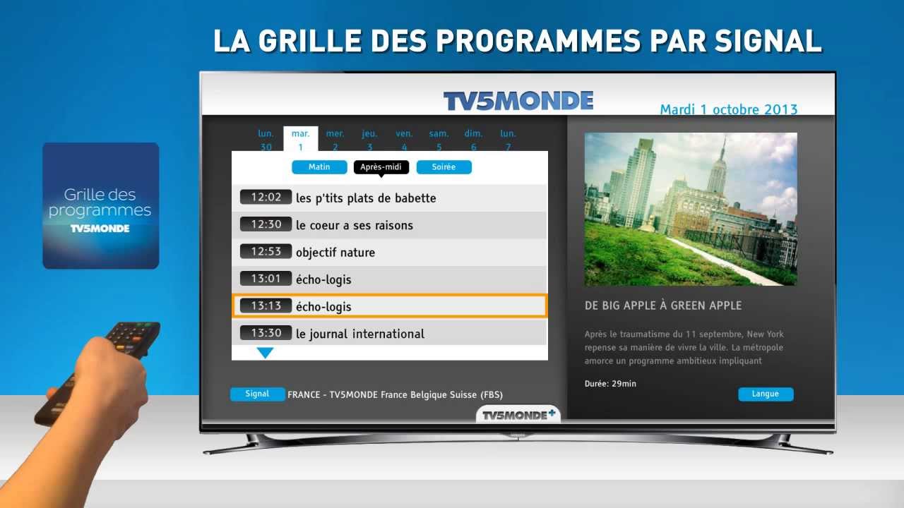 TV connect&eacute;es : Nouvelle version de l'application TV5MONDE