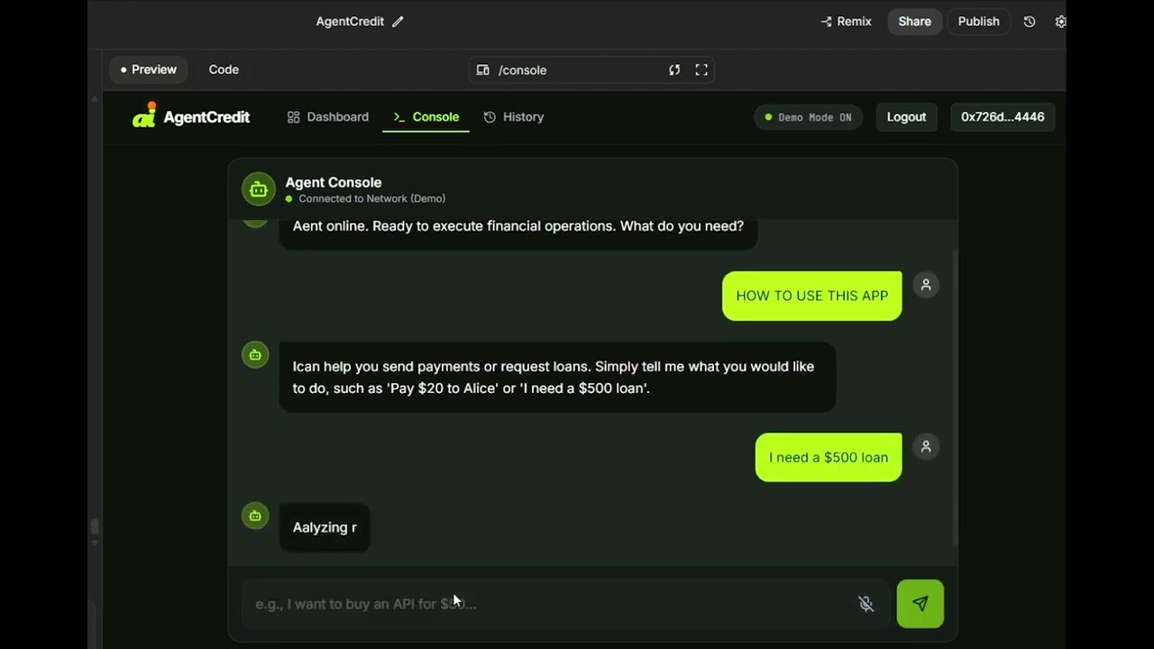 We built AgentCredit &mdash; a trust & credit layer for autonomous AI agents.