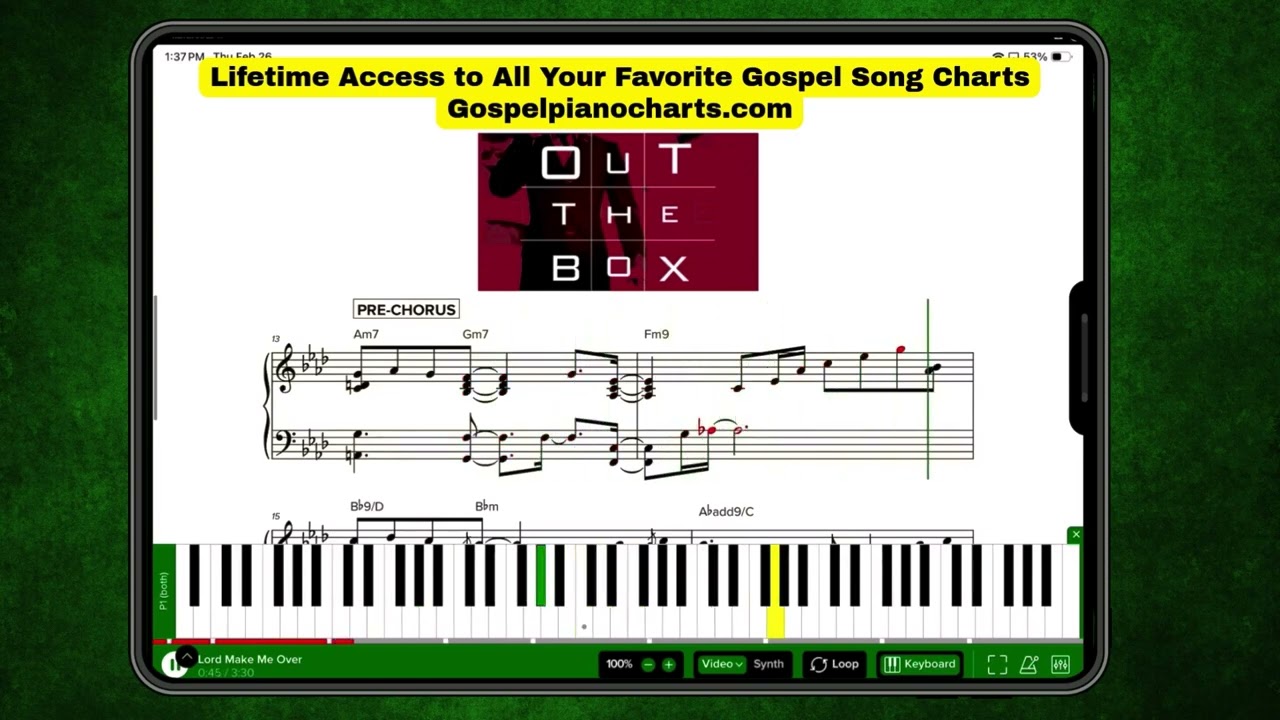 Приложение Gospel Piano Charts — теперь доступен пожизненный доступ.