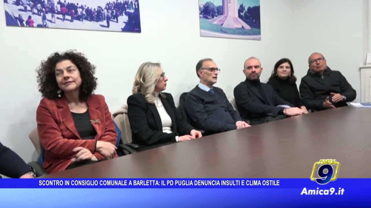 Scontro in consiglio comunale a Barletta, il Pd Puglia denuncia insulti e clima ostile
