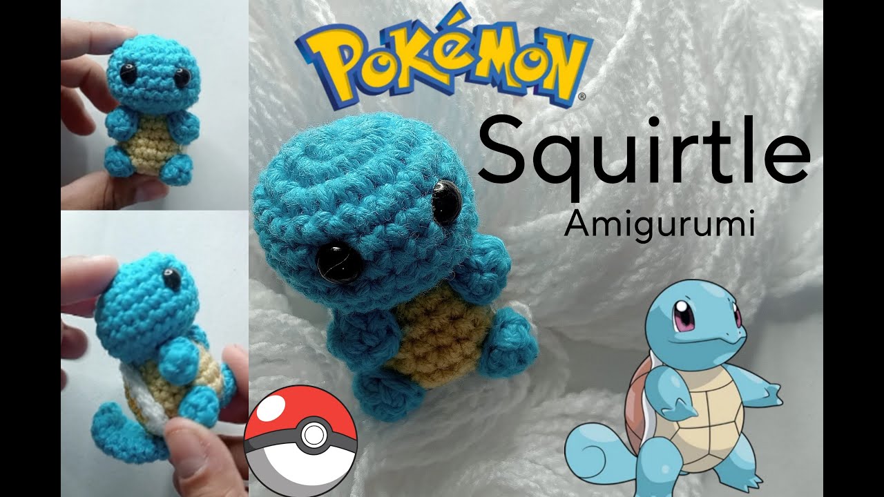 Amigurumi TUTORIAL (POKÉMON SQUIRTLE ✨) #crochet #pokemon #pattern #amigurumiscrochet