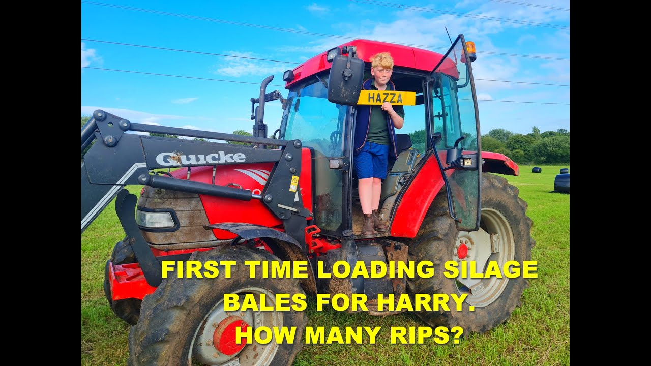 FIRST TIME LOADING SILAGE BALES FOR HARRY. HOW MANY RIPS?
