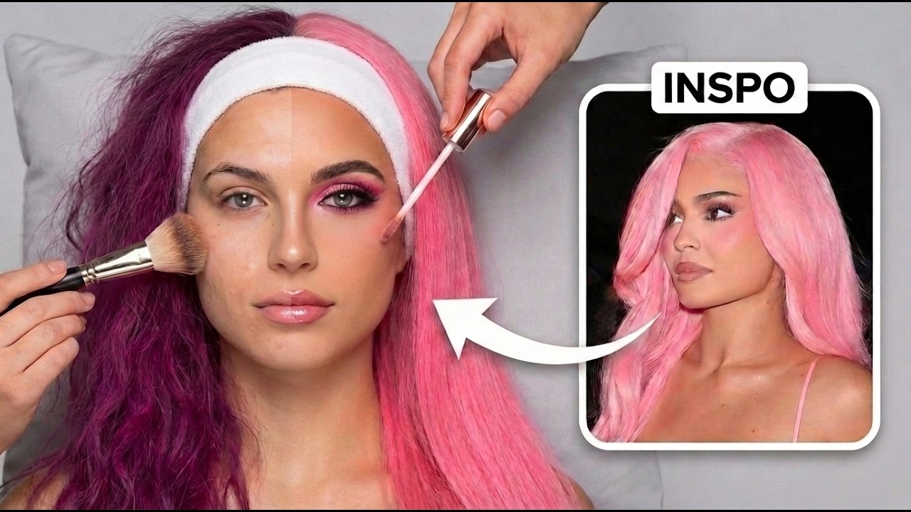 I Recreated a Full 2016 Pink Glam Makeup Look 