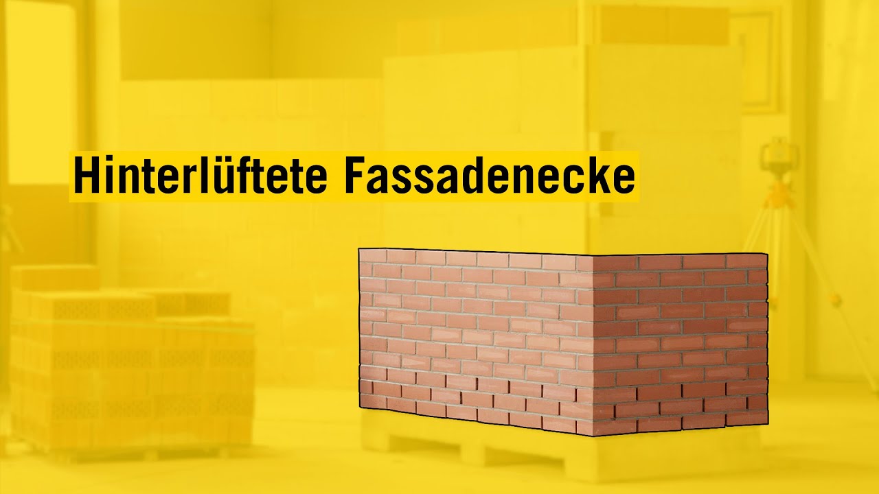 Sichtmauerwerk - Klinker - hinterlüftete Fassadenecke