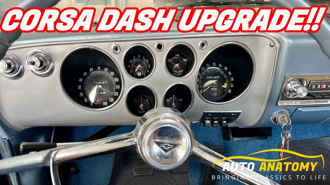 Corsa instrument cluster upgrade in the FLOODED 1965 Corvair Monza 110!