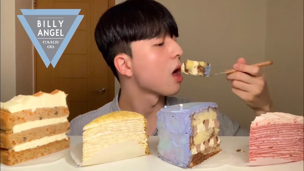 빌리엔젤 케이크 🍰 우주 당근 크레이프 케이크 디저트 먹방