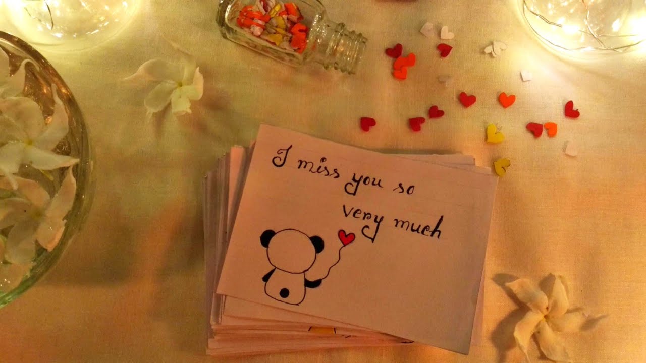 Long distance miss you card for boyfriend @nbarts7230