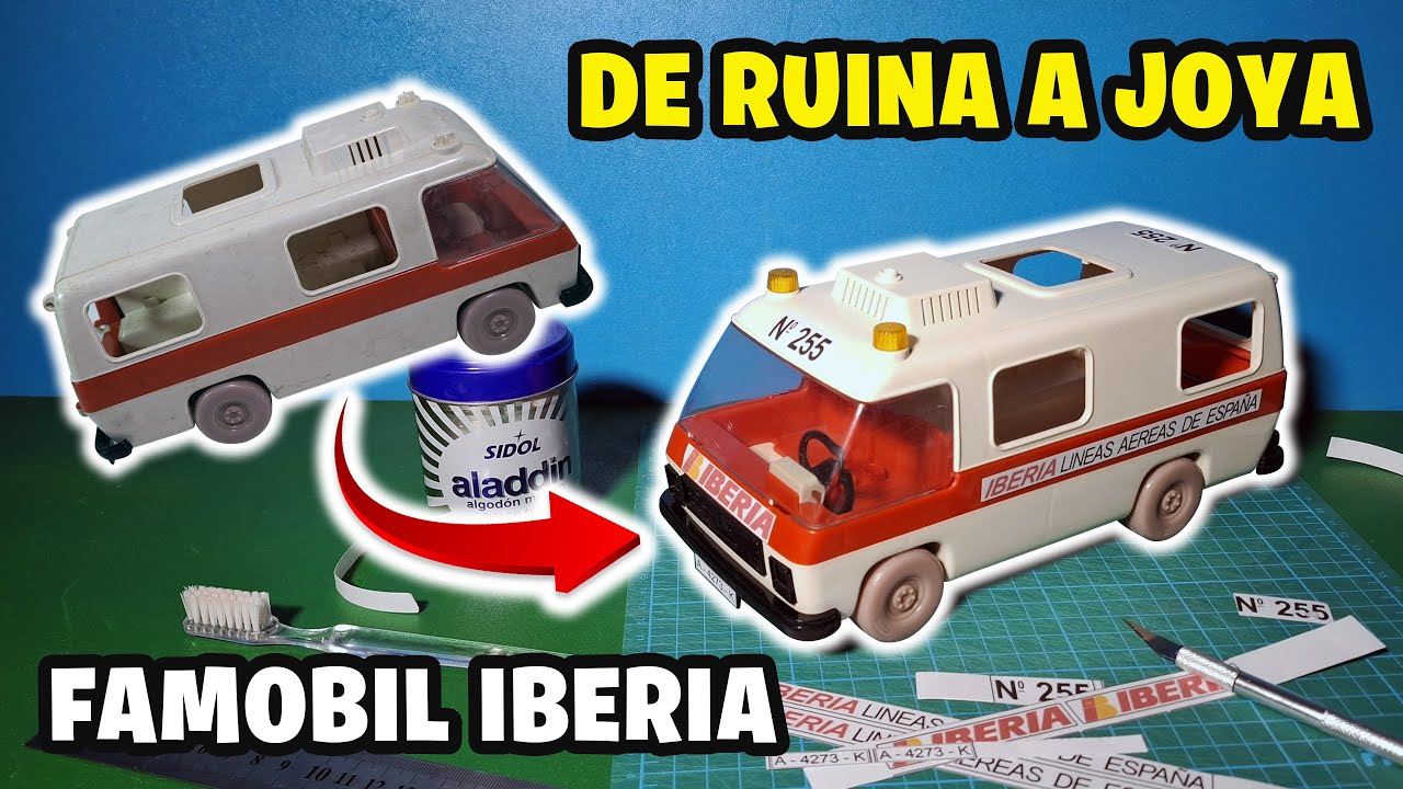 🛠 ¡RESUCITO la furgoneta IBERIA 🛬 de los 80, de FAMOBIL! 💪