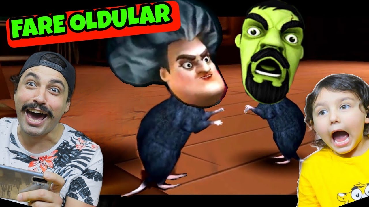 KIZGIN KOMŞU VE SCARY TEACHER FARE OLDU! DENEYLERİ TERSİNE DÖNDÜ! | SCARY STRANGER 3D