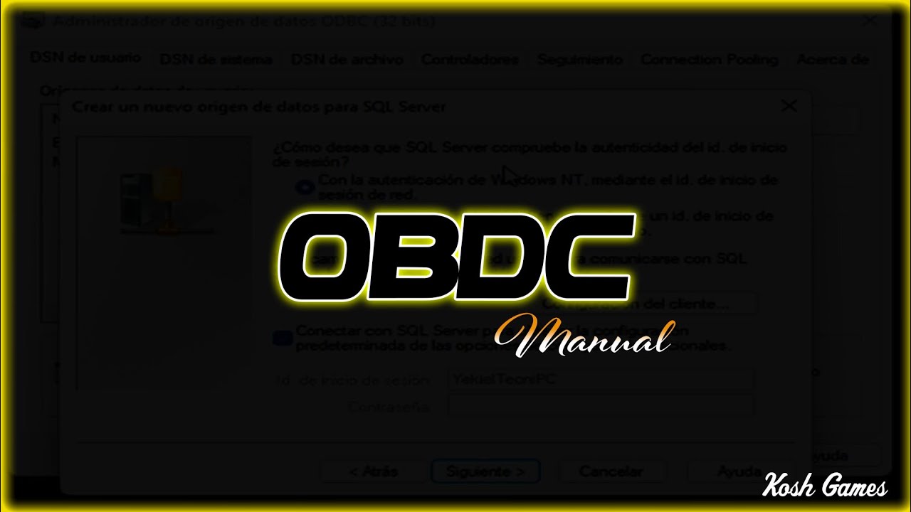 Crear una OBDC de manera MANUAL | Tutorial KoshGames