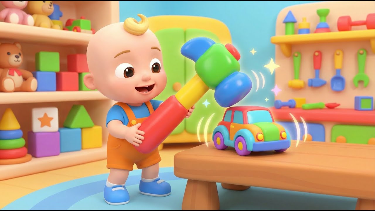JJ Fixes Toys – Tap Tap Fun | Kids Nursery Rhyme & Learning Song